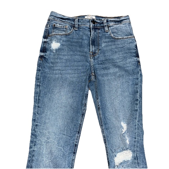Kensie Jeans Womens‎ Size 4/27 Blue Vintage Luxe Raw Hem Distress Skinny Denim - Picture 5 of 12